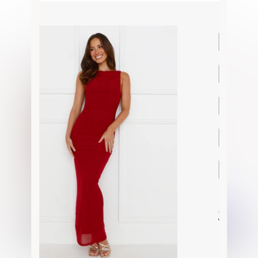 NWT Hello Molly Sheer Burgundy Maxi Dress – Formal / Wedding Guest – Size 6